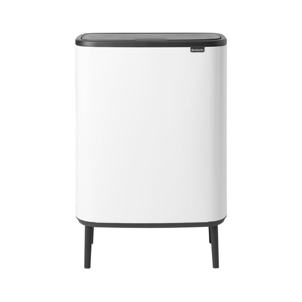 Bidone per rifiuti in acciaio bianco touch 60 l Bo Touch Bin Hi - Brabantia-image-4