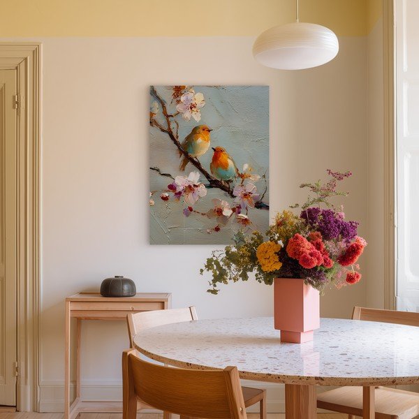 Dipinto stampato con cornice inclusa 60x80 cm Robins – Styler-image-2