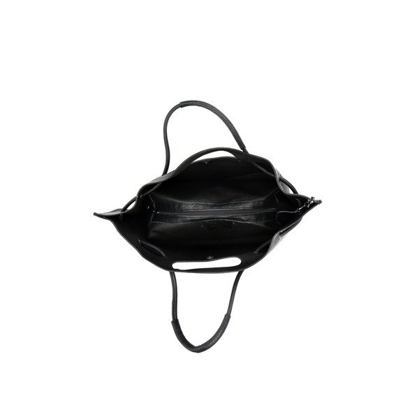 Černá kožená kabelka Mangotti Bags Angela-image-4