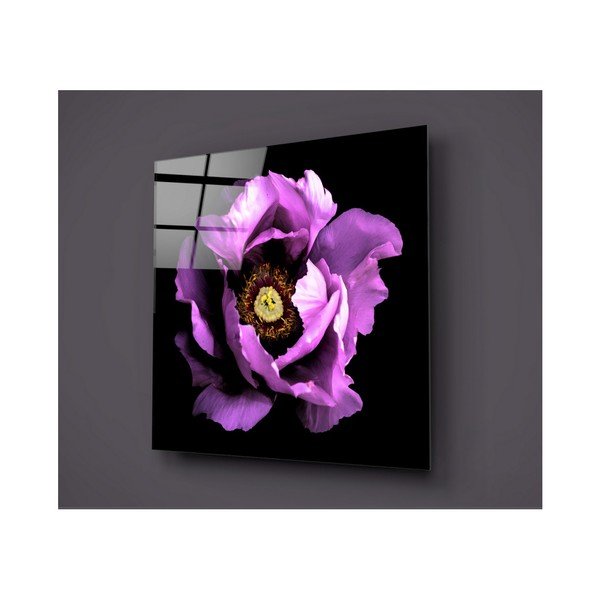 Quadro in vetro nero e viola Calipsa Purple, 30 x 30 cm - Insigne
