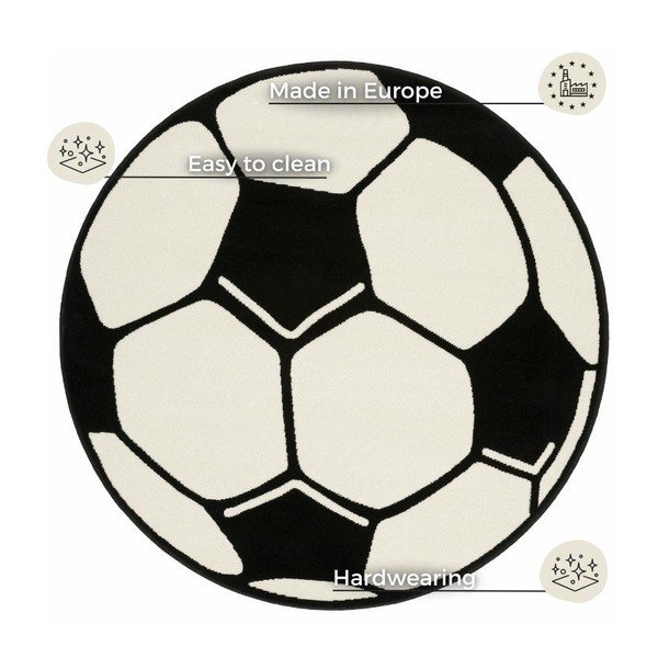 Tappeto per bambini , ⌀ 200 cm Football - Hanse Home-image-3