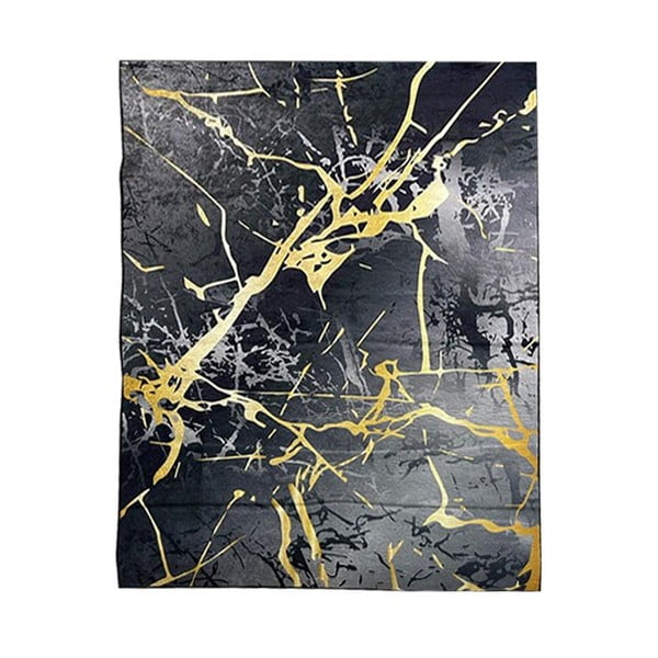 Tappeto nero/oro 140x80 cm Modern Design - Rizzoli