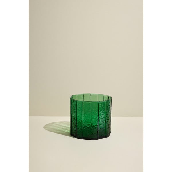 Vaso in vetro verde fatto a mano Emerald - Hübsch-image-2