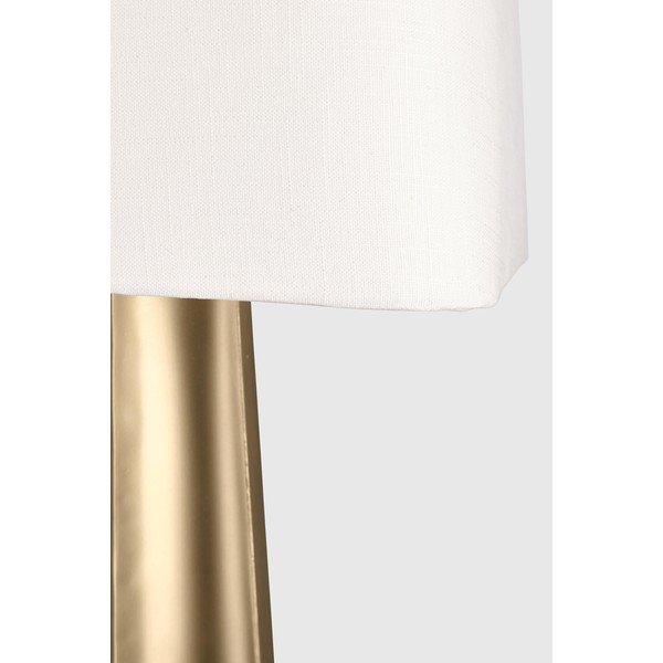 Lampada da terra dorata con paralume in tessuto (altezza totale 151 cm) Tripura – Bizzotto-image-2