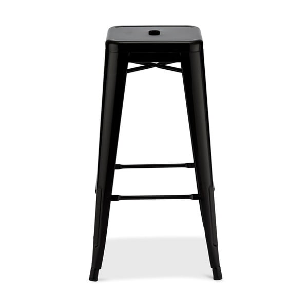 Set di 2 sgabelli da bar in metallo nero da 76 cm Korona - Furnhouse-image-2