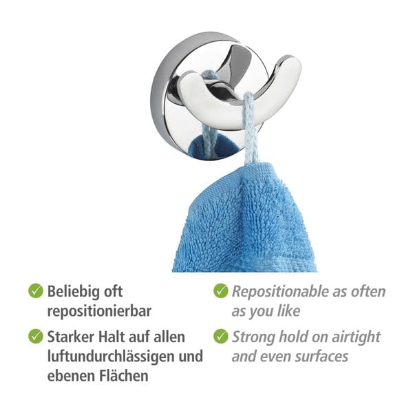 Gancio autobloccante Vacuum-Loc Duo, capacità di carico fino a 33 kg Capri - Wenko-image-1