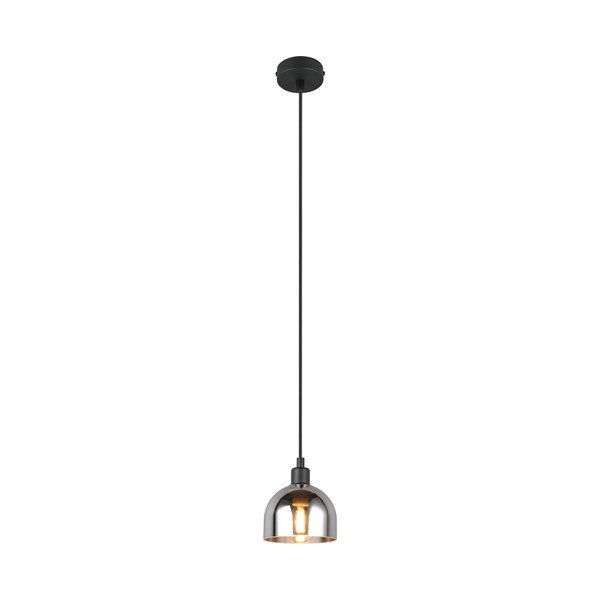 Lampadario nero/argentato con paralume in vetro ø 12 cm Molly – Trio-image-1
