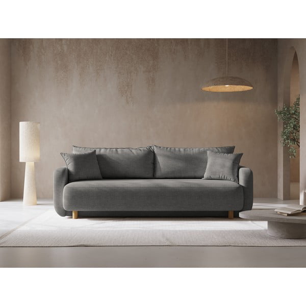 Divano grigio allungabile con contenitore 231 cm Elen – Micadoni -image-1