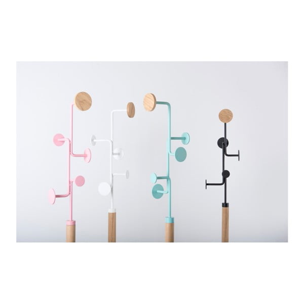 Portapacchi in legno massiccio di quercia con dettagli bianchi Hook - Gazzda-image-1