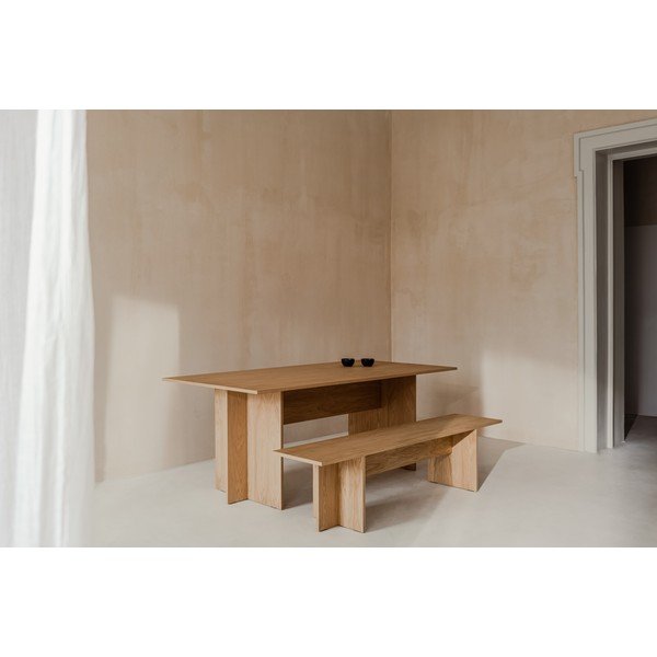 Panchina di colore naturale in truciolato Hett – noo.ma-image-2