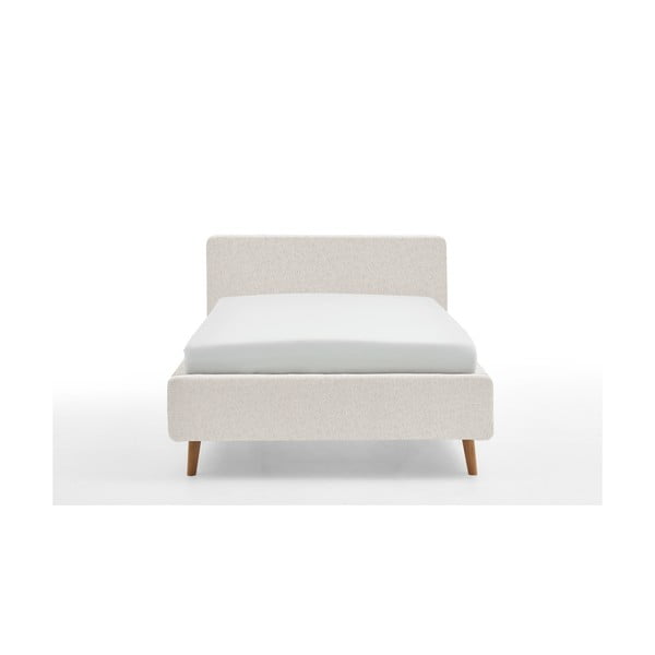 Letto matrimoniale imbottito bianco con contenitore con rete inclusa 140x200 cm Mattis – Meise Möbel-image-2