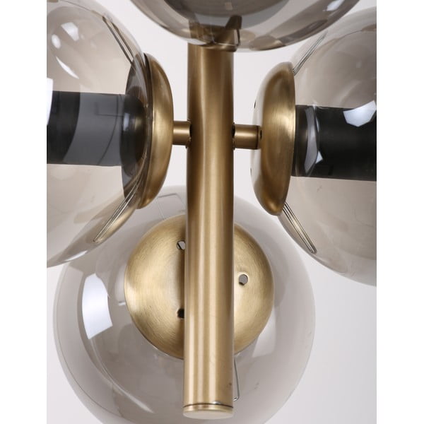 Lampada a sospensione con paralume in vetro grigio-oro ø 15 cm Forte - Squid Lighting-image-4