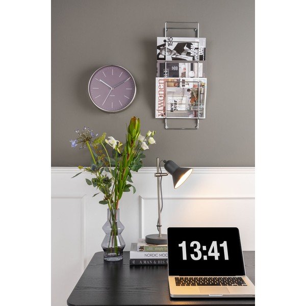Portariviste a parete in argento Present Time ETH - PT LIVING-image-1