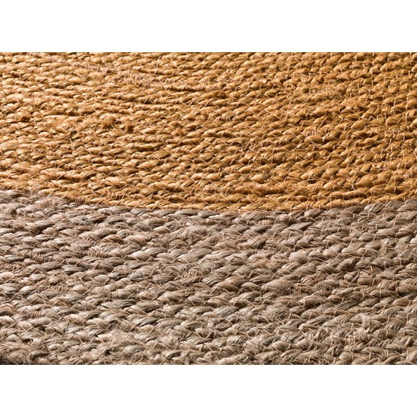 Tappeto rotondo color senape/di colore naturale in iuta ø 120 cm Mahon – Universal-image-2