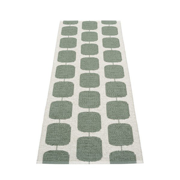 Passatoia da interno/esterno verde/color crema 70x200 cm Sten Army – Pappelina-image-2