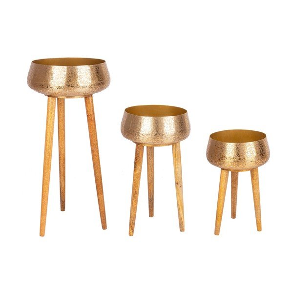 Set di coprivaso in metallo 3 pz ø 37,5 cm Varanasi – Bizzotto