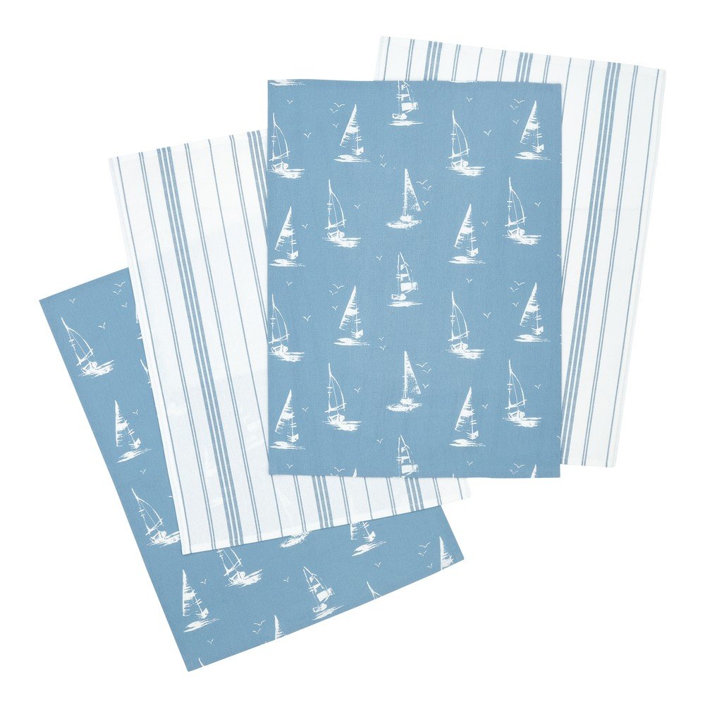 Set di strofinacci in cotone 4 pz 50x70 cm Salcombe Boats – Catherine Lansfield | Asciugamani da cucina