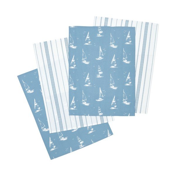 Set di strofinacci in cotone 4 pz 50x70 cm Salcombe Boats – Catherine Lansfield