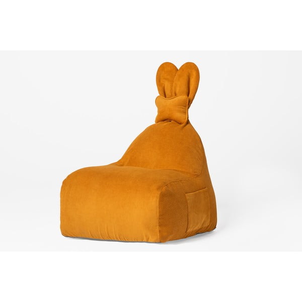Pouf a sacco per bambini giallo ocra Funny Bunny – The Brooklyn Kids-image-3