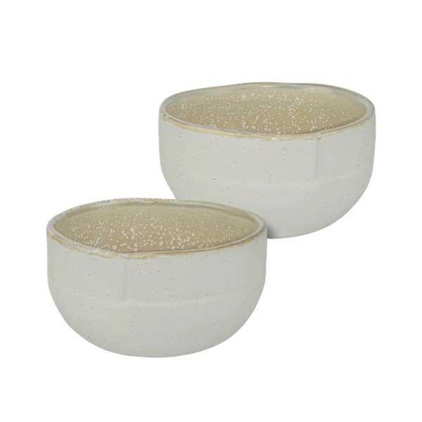 Ciotole bianco-beige in set di 2 pezzi in pietra ø 10 cm Sand Grain - Mette Ditmer Denmark