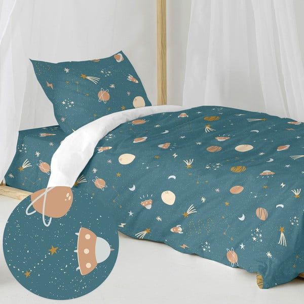 Biancheria da letto per bambini in cotone per letto singolo 140x200 cm Mini universe - Happy Friday