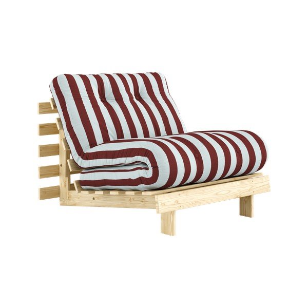 Poltrona stile futon/in legno burgundy/azzurra Roots – Karup