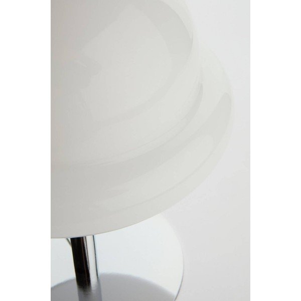 Lampada da tavolo bianca/color argento lucido in vetro opale (altezza totale 26 cm) Bubba – Jotex-image-3