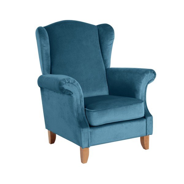 Poltrona in velluto blu petrolio Verita Velvet - Max Winzer