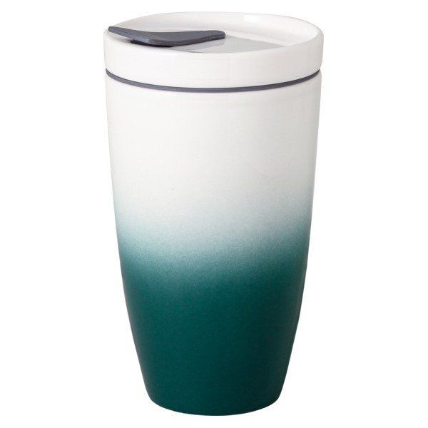 Tazza da viaggio in porcellana verde e bianca Villeroy & Boch , 350 ml Like To Go - like | Villeroy & Boch-image-1