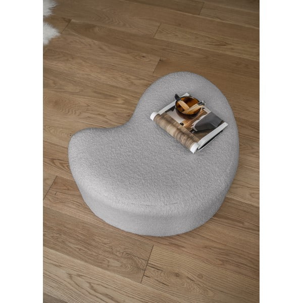 Sgabello in tessuto bouclé grigio Miuf - Miuform-image-3