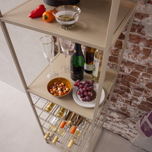 Cantinetta beige numero di bottiglie 25, 45x185x40 cm Reese – WOOOD-image-1
