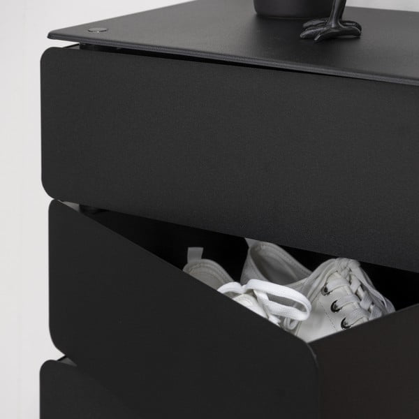 Cassettiera nera in metallo 37x99x26 cm Joey – Spinder Design-image-2