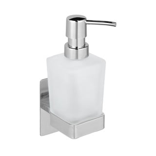Dispenser di sapone in vetro autoportante in argento lucido 200 ml Genova - Wenko