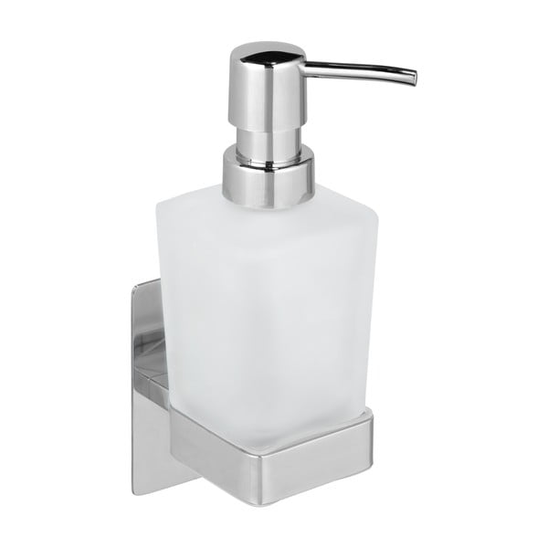 Dispenser di sapone in vetro autoportante in argento lucido 200 ml Genova - Wenko