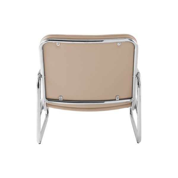 Poltrona beige con rivestimento in finta pelle Almelo – Jotex-image-3