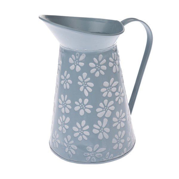 Vaso da fiori in metallo blu Daisy, altezza 22 cm - Dakls