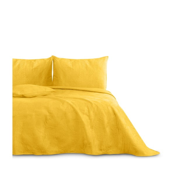 Copriletto giallo ocra per letto matrimoniale 240x260 cm Palsha - AmeliaHome