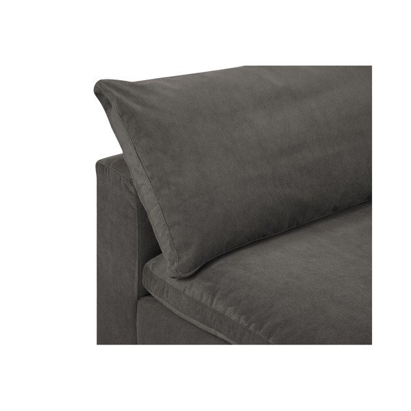 Parte angolare marrone scuro del divano modulare in velluto a coste, angolo destro Galaxy - Windsor & Co Sofas-image-1