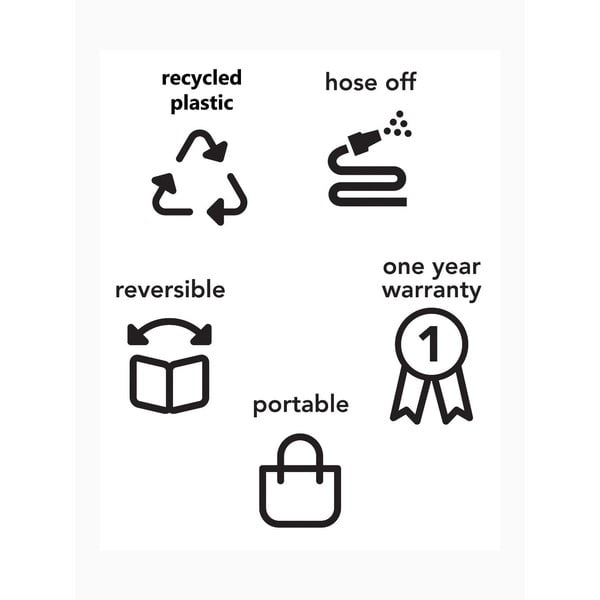 Tappeto da esterno bifacciale beige e oro in plastica riciclata , 150 x 240 cm Sydney - Fab Hab-image-4