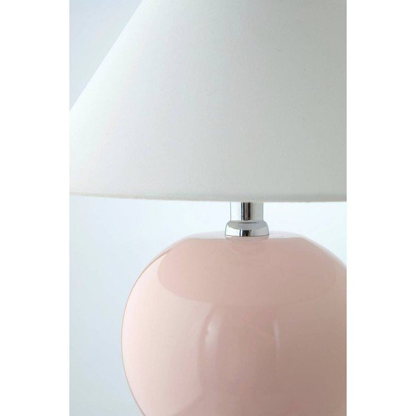 Lampada da tavolo rosa chiaro/color crema in ceramica (altezza totale 29 cm) Karamell – Jotex-image-4