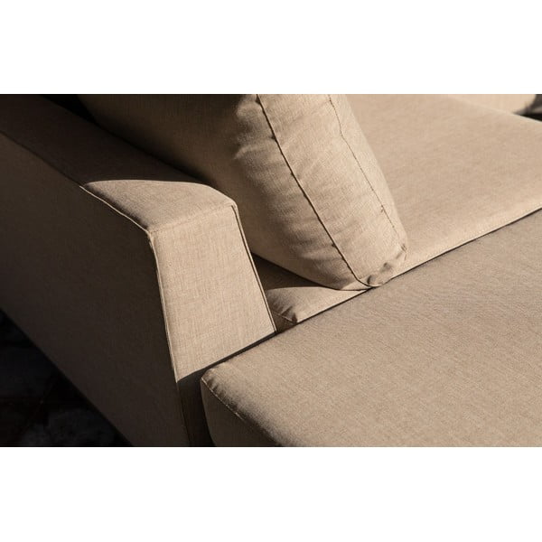Divano da giardino beige, angolo sinistro Sicilie - Exotan-image-2