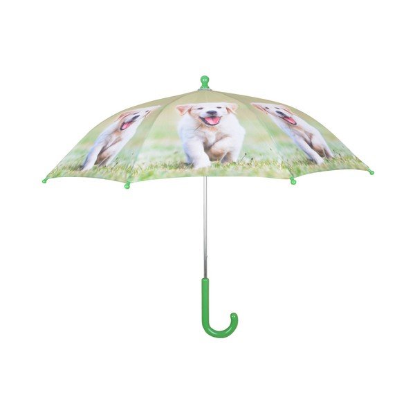 Světle zelený deštník s potiskem štěňátka Esschert Design Animals