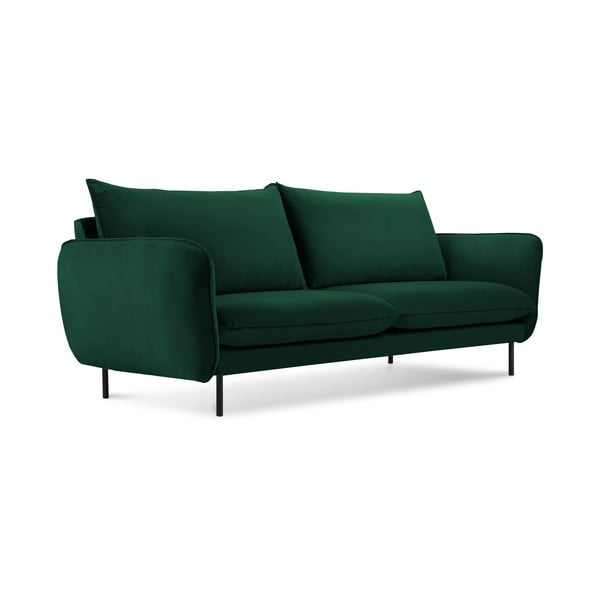 Divano in velluto verde scuro 160 cm Vienna - Cosmopolitan Design