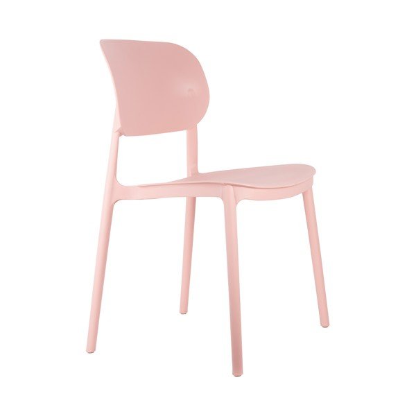 Set di 4 sedie da pranzo in plastica rosa chiaro Cheer - Leitmotiv