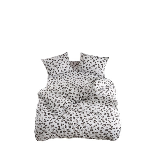 Set copripiumino e federa bianco/grigio per letto singolo o esteso con lenzuolo incluso/3 pezzi 160x220 cm Modern – Mila Home