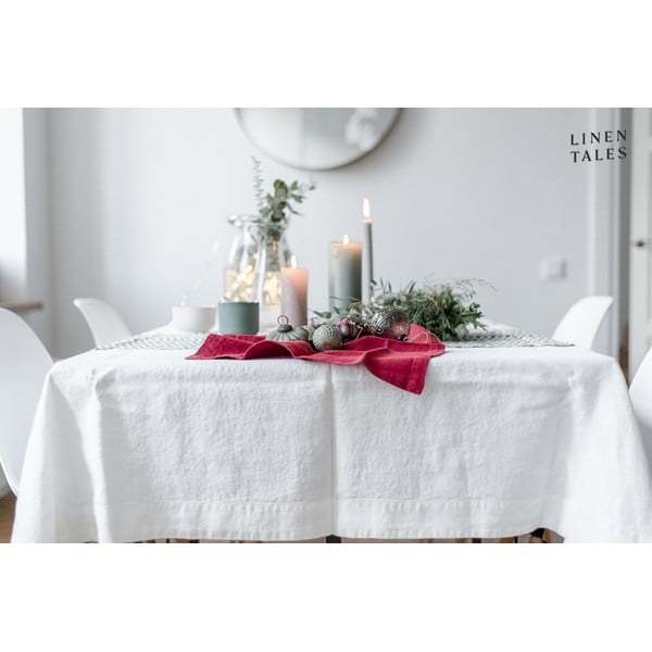Tovaglia di lino 140x380 cm White - Linen Tales-image-2