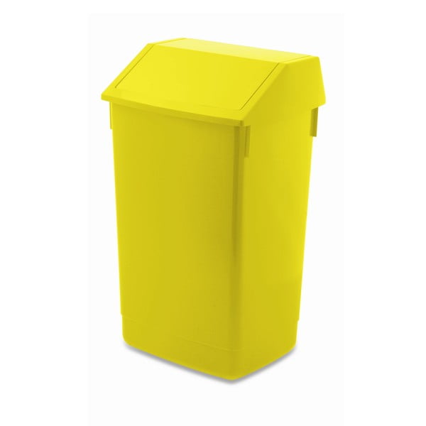 Cestino giallo con coperchio incernierato , 41 x 33,5 x 68 cm - Addis