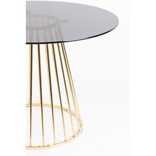 Tavolo da pranzo rotondo con piano in vetro ø 104 cm Floris - White Label