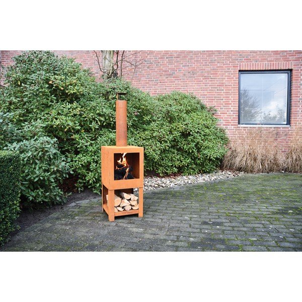 Caminetto quadrato da terrazza - Esschert Design-image-1