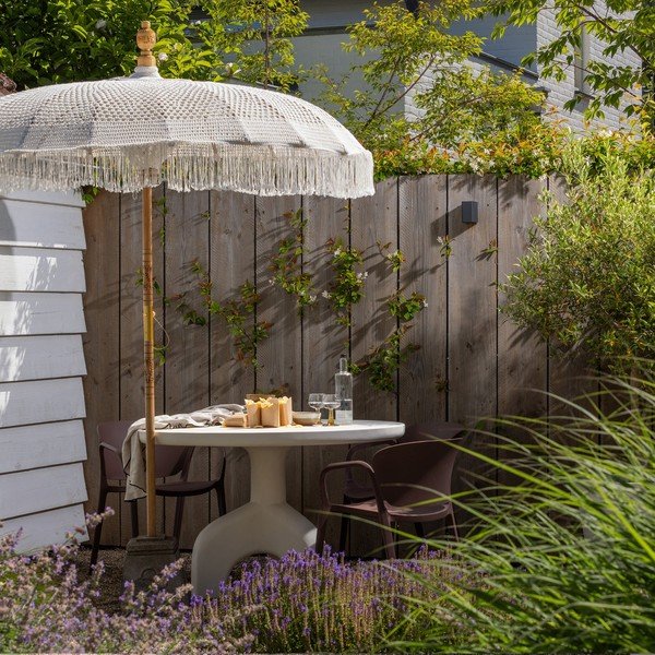 Tavolo da pranzo da giardino rotondo in plastica ø 120 cm Luno – WOOOD-image-3